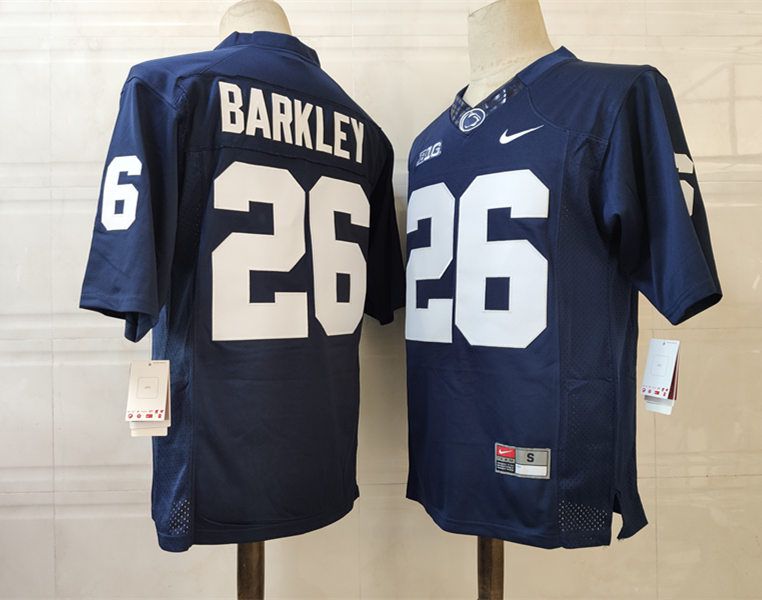 Men Penn State Natty Lions #26 Barkley Blue Nike 2025 NCAA Jersey->ncaa teams->NCAA Jersey
